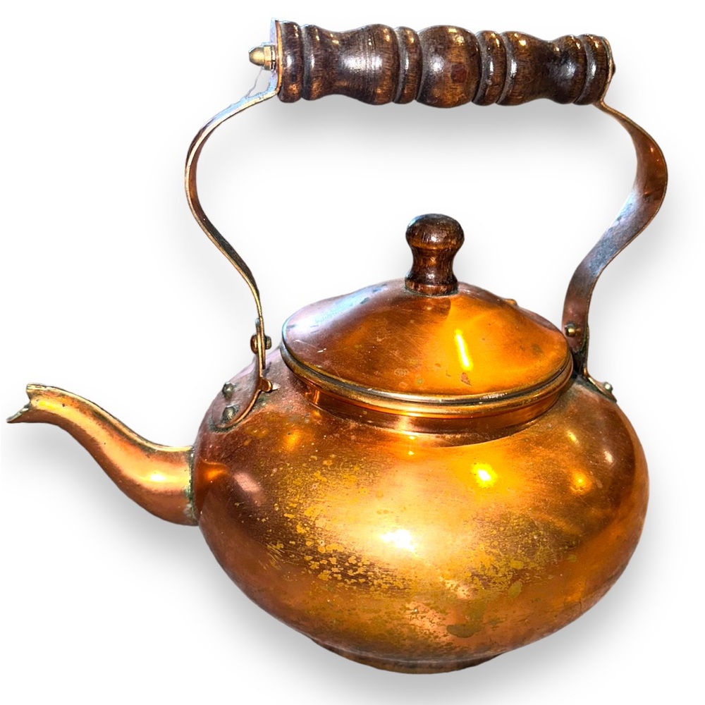 Vintage Rustic Copper Tea Kettle